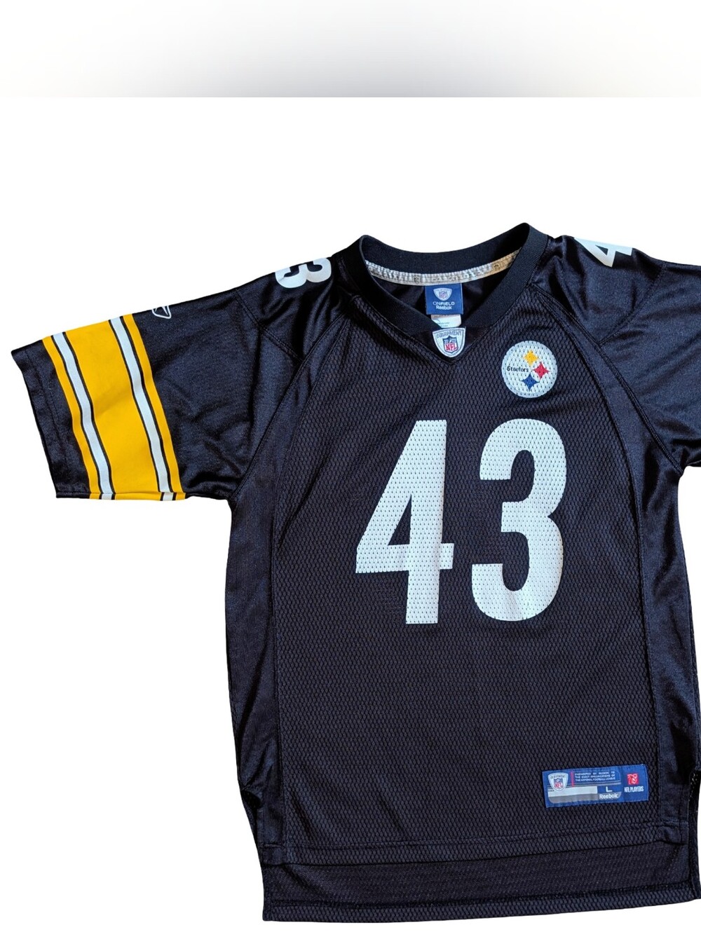 Vintage Reebok NFL Pittsburgh Steelers Troy Polamalu #43 Jersey Youth L 14/16